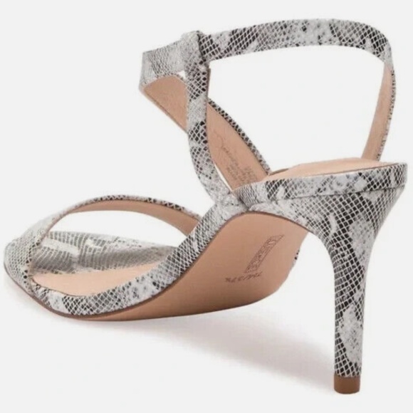 Louise et Cie Kass Lizard Snakeprint Embossed Stiletto Slingback Sandal Sz 8.5M - Picture 13 of 14